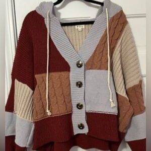 Pol Colorblock Hooded Sweater